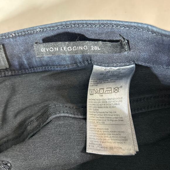 Banana Republic Devon Legging 28 LONG Faded Black Stretch Denim 28L - Picture 14 of 15